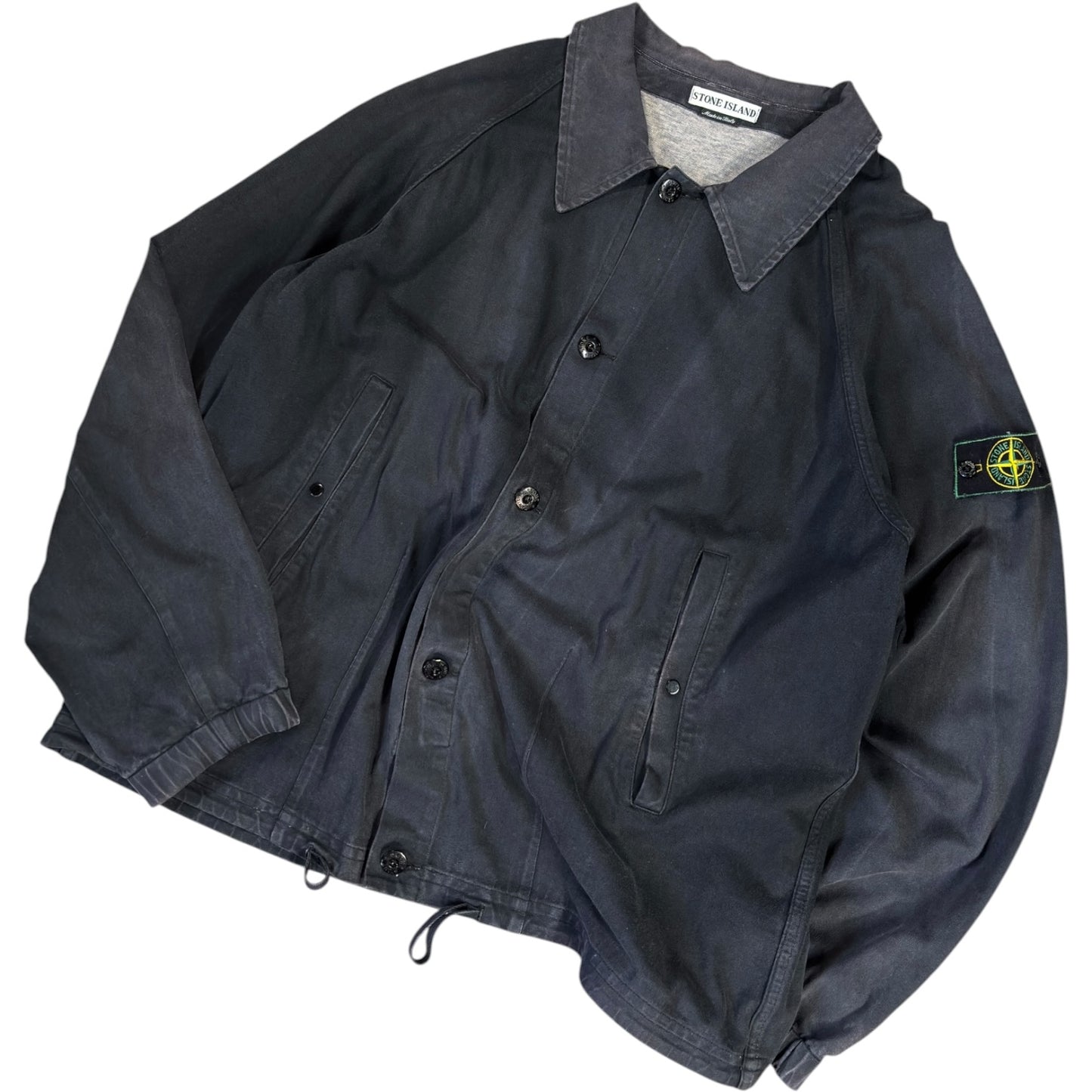 Stone Island 1998 Green Edge Cotton Coach Jacket XXL