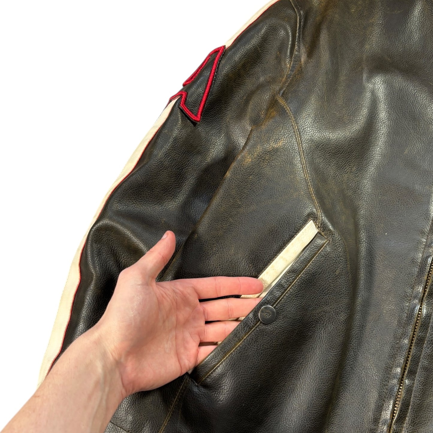 Armani Jeans 00’s Leather Biker Jacket M