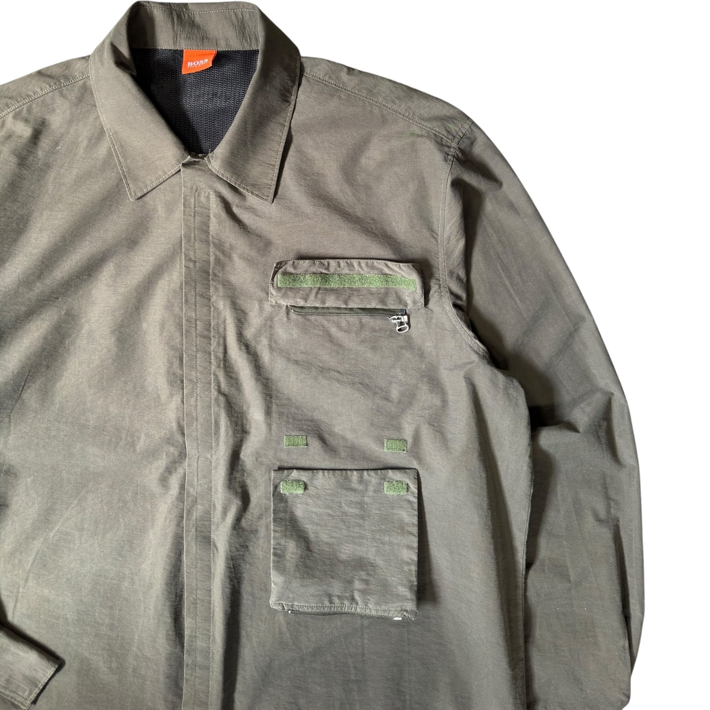 Hugo Boss Orange 00’s Detachable Pocket Nylon Shirt L