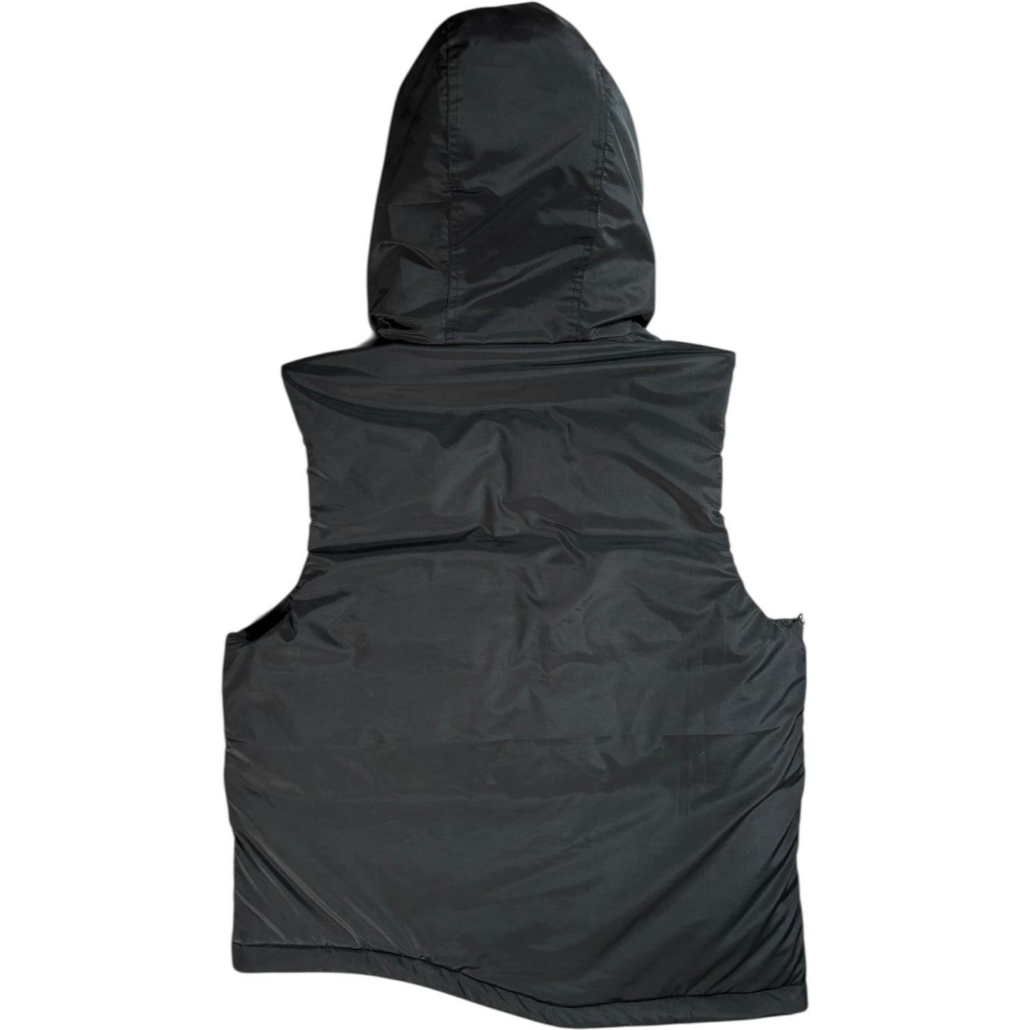 Maharishi Asymmetrical Zip Padded Hooded Gilet XL