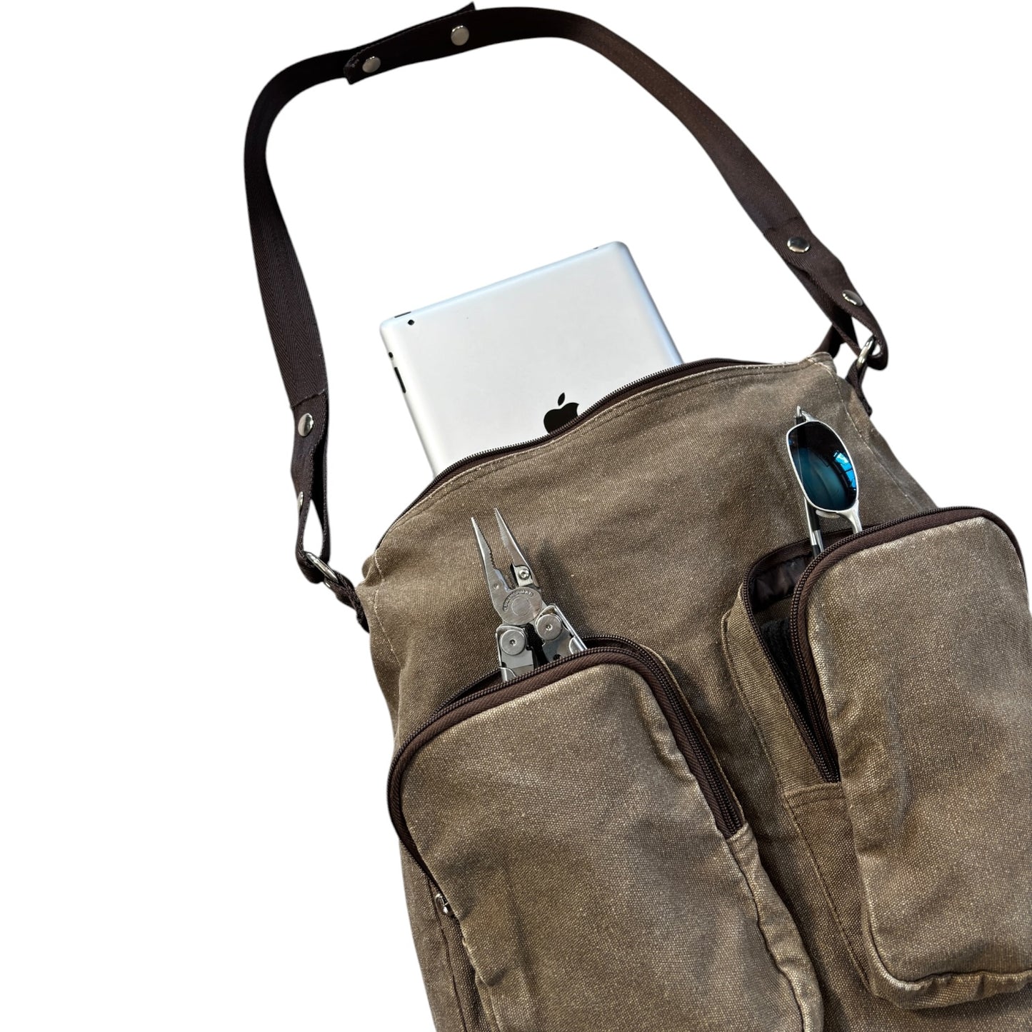 DKNY 00’s Canvas Multipocket Messenger Bag