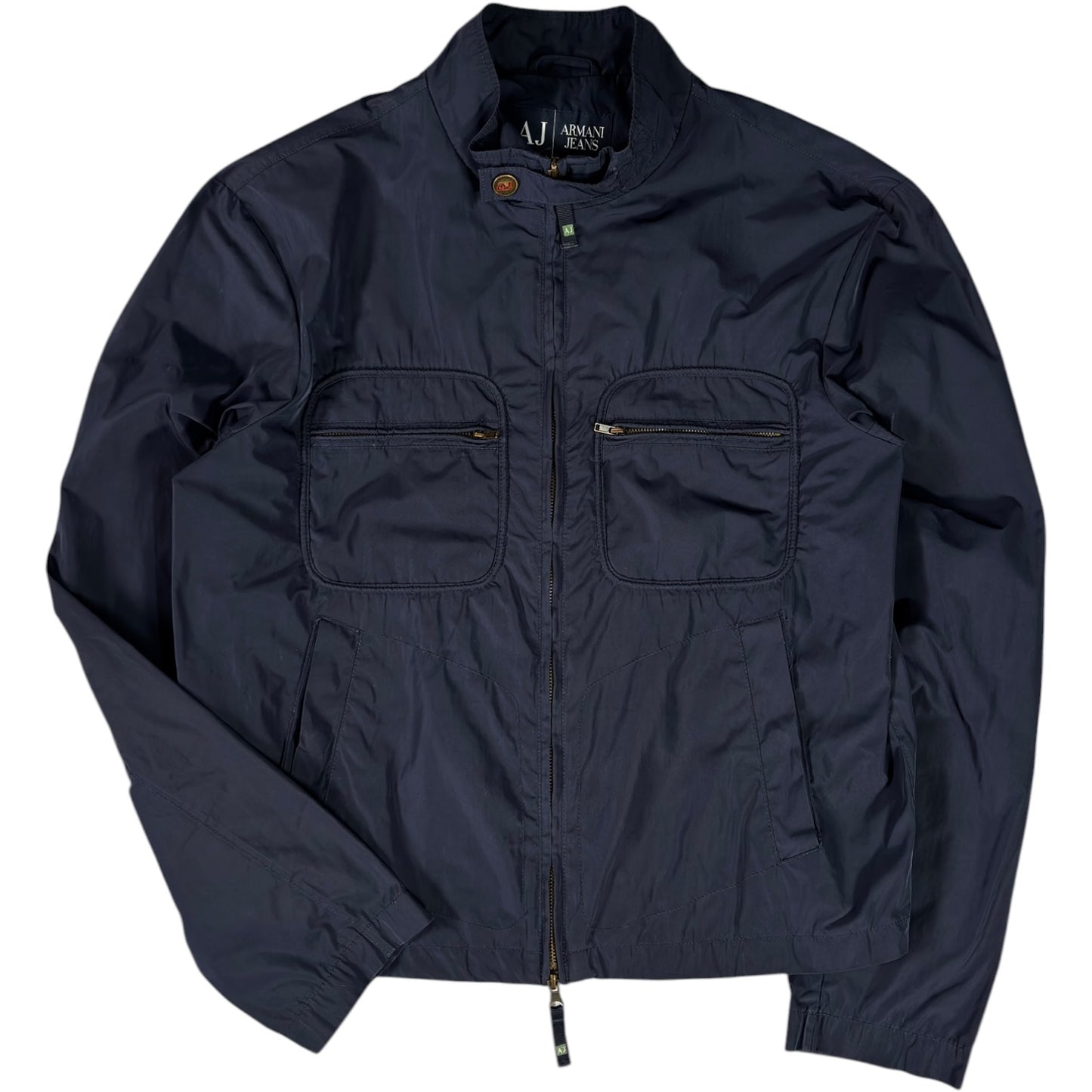 Armani Jeans 00's Navy Cropped Multipocket Jacket M