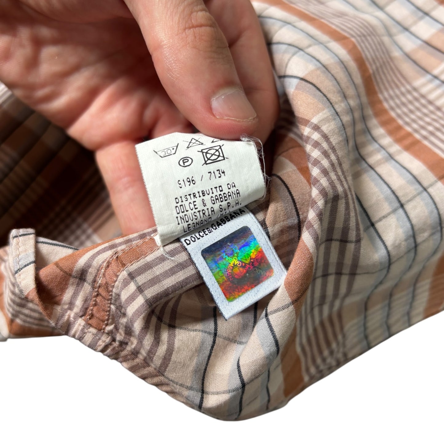 Dolce & Gabbana 00’s Multi Pocket Plaid Shirt M