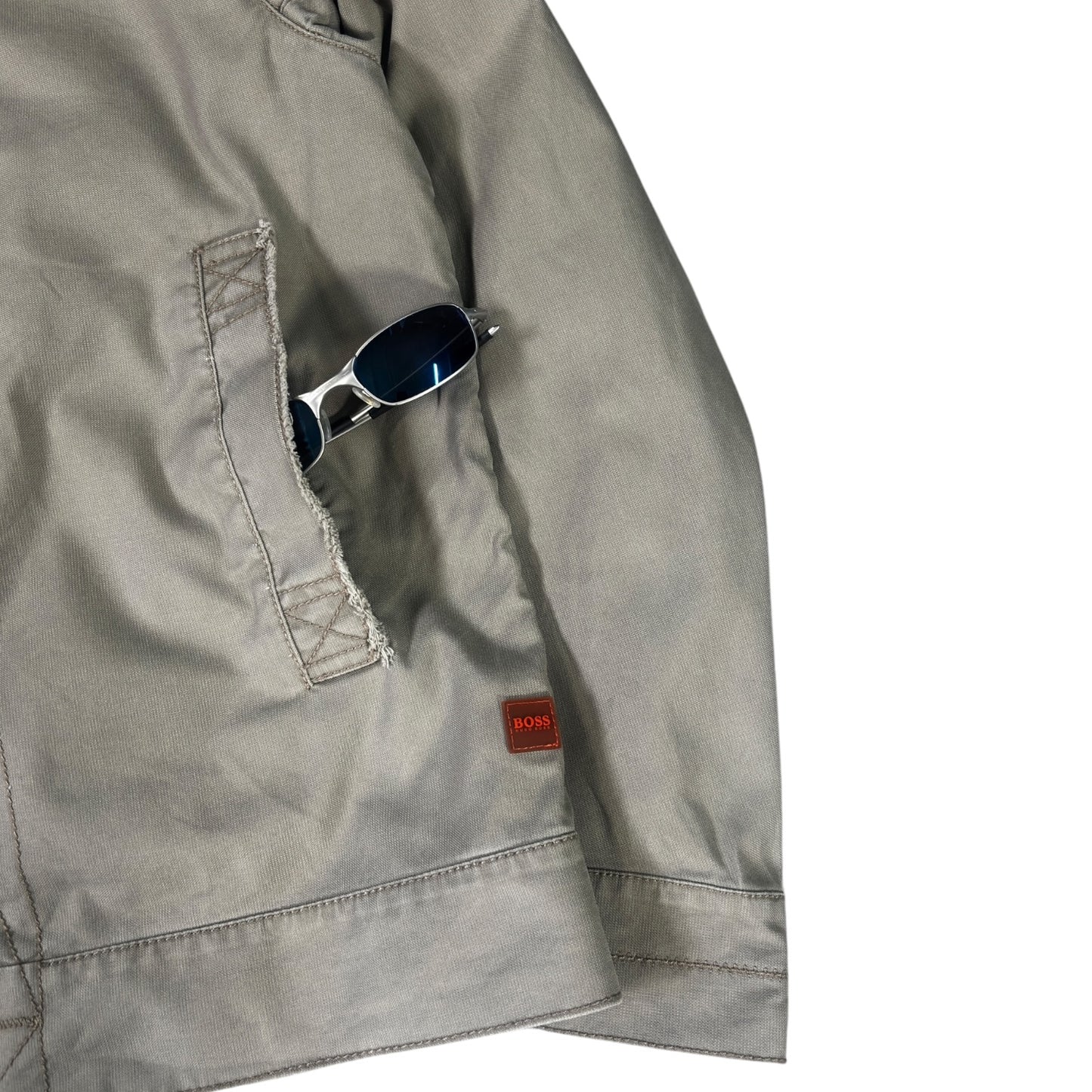 Hugo Boss 00's Asymmetrical Zip Cotton Jacket M