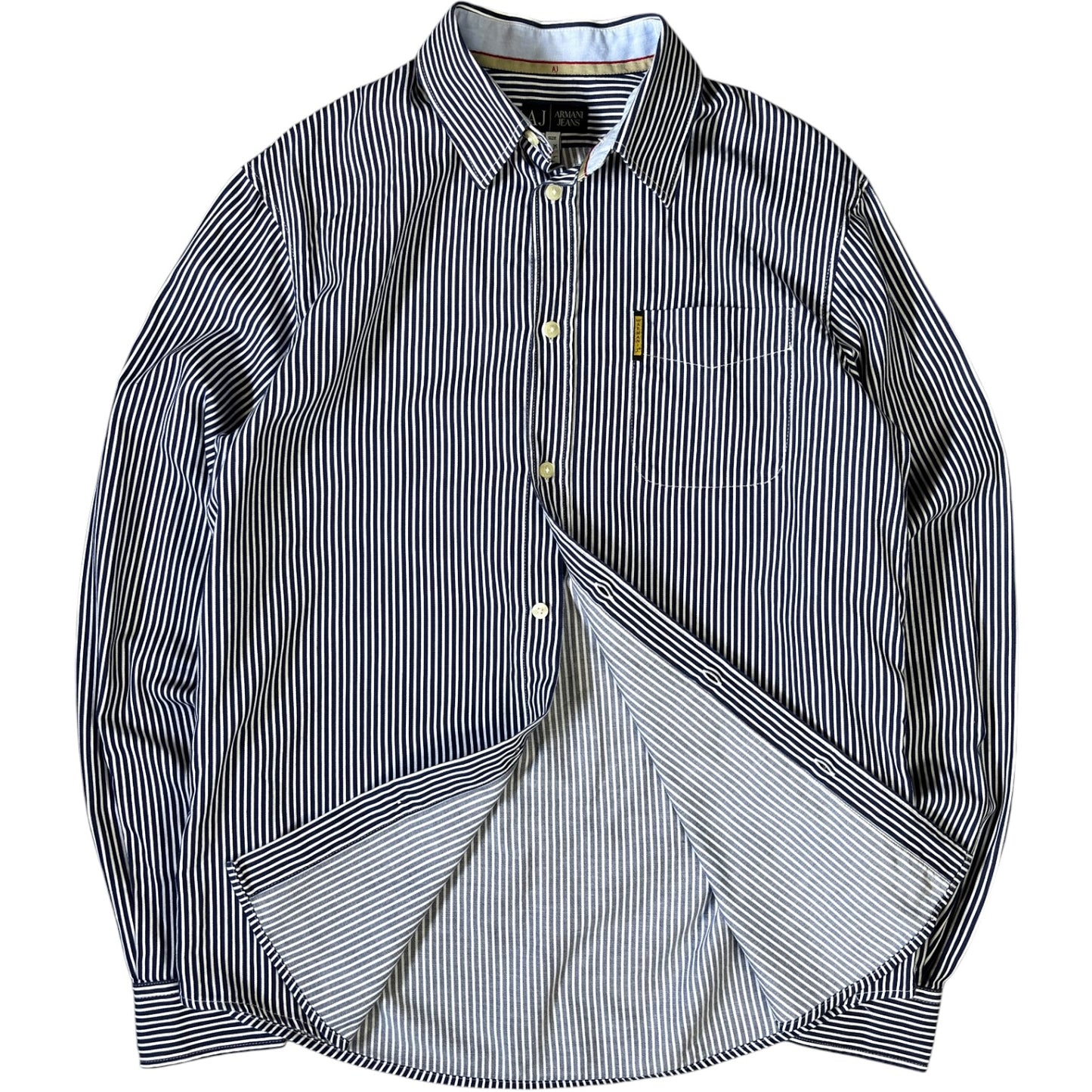 Armani Jeans 00’s Striped Long Sleeve Shirt XL