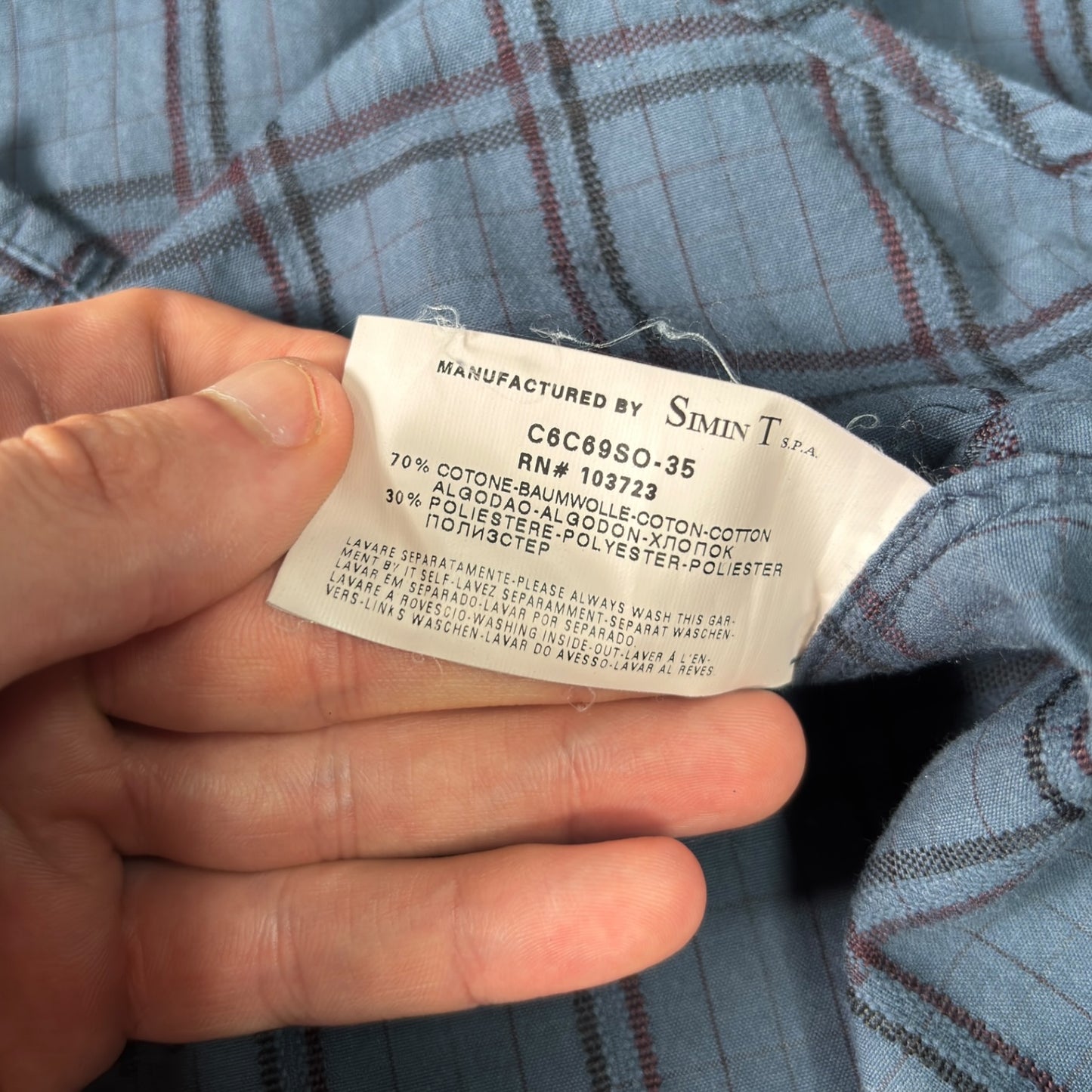 Armani Jeans 00’s Plaid Long Sleeve Shirt L