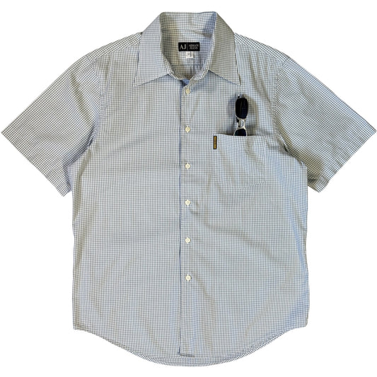 Armani Jeans 00’s Checkered Short Sleeve Shirt L