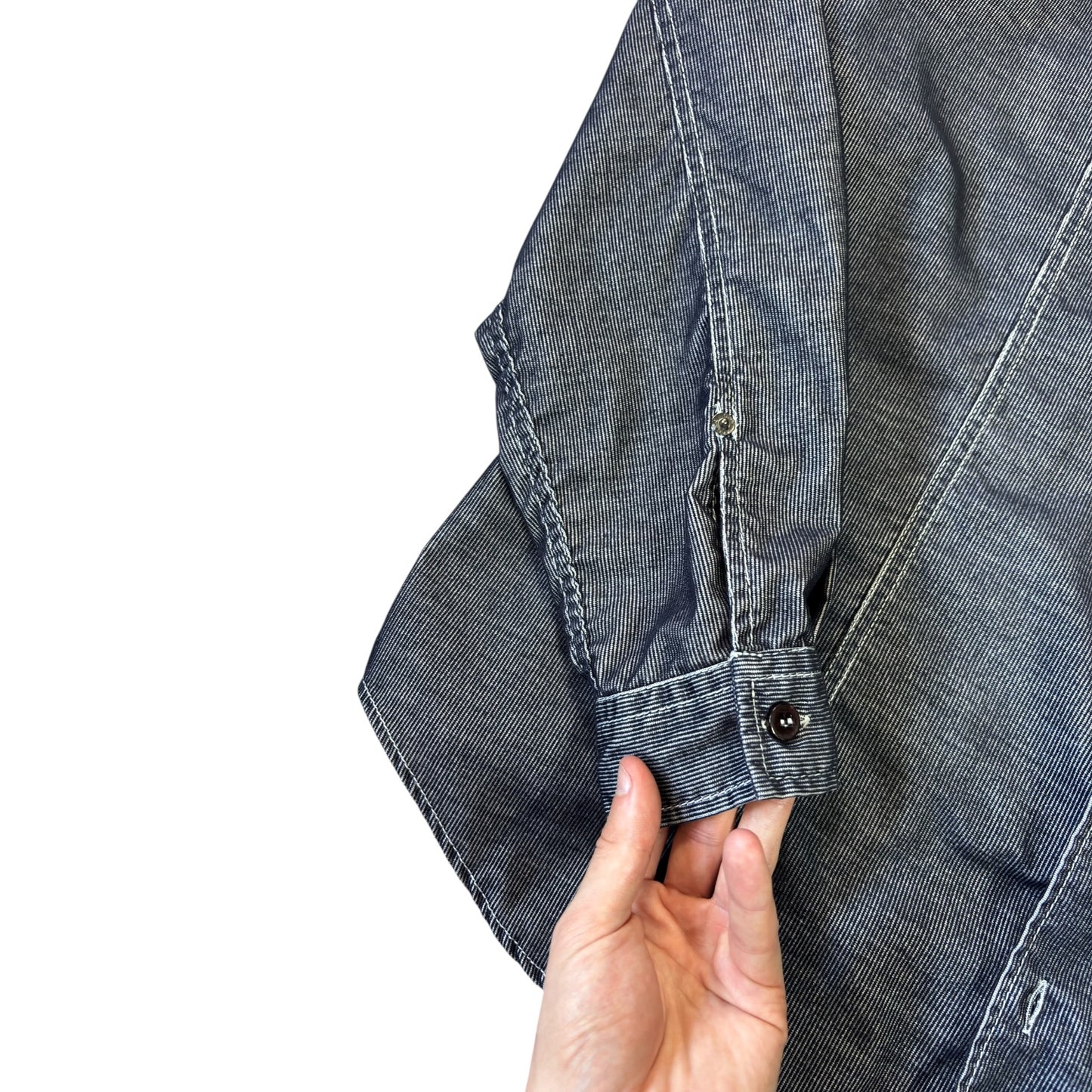Armani Jeans 00’s Corduroy Contrast Stitch Long Sleeve Shirt XL