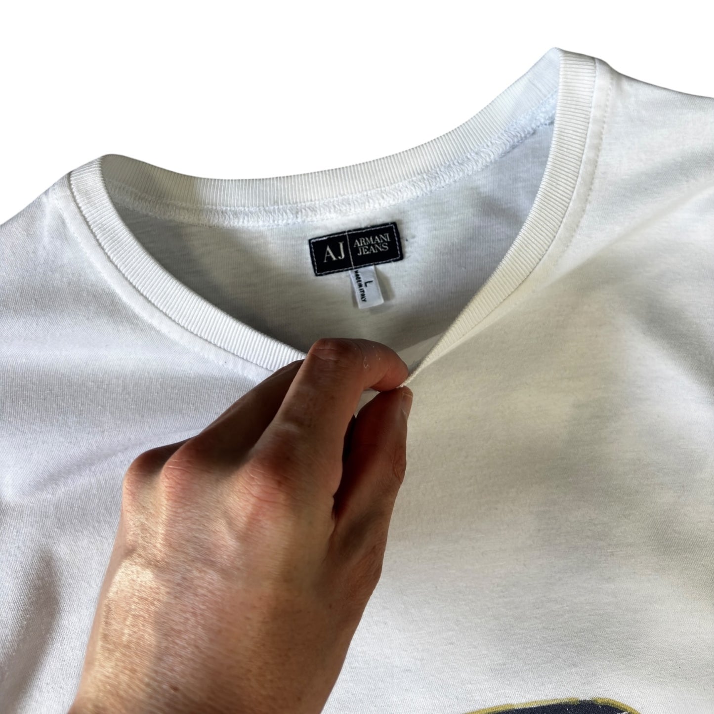 Armani Jeans 00's Banner T Shirt L