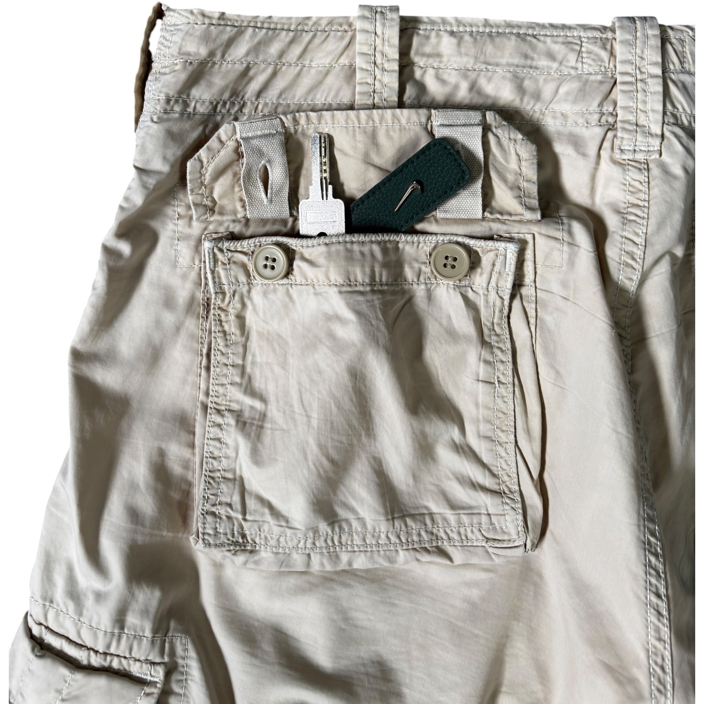 Armani Jeans 00's Linen Blend Cargo Shorts W36