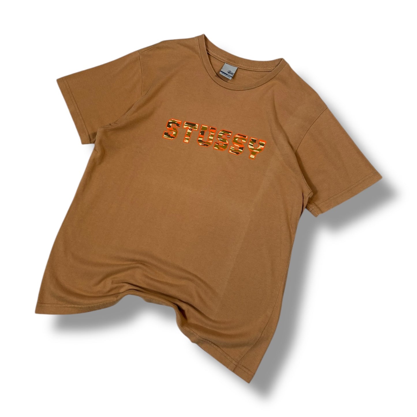 Stüssy 90’s Camo logo T Shirt Small