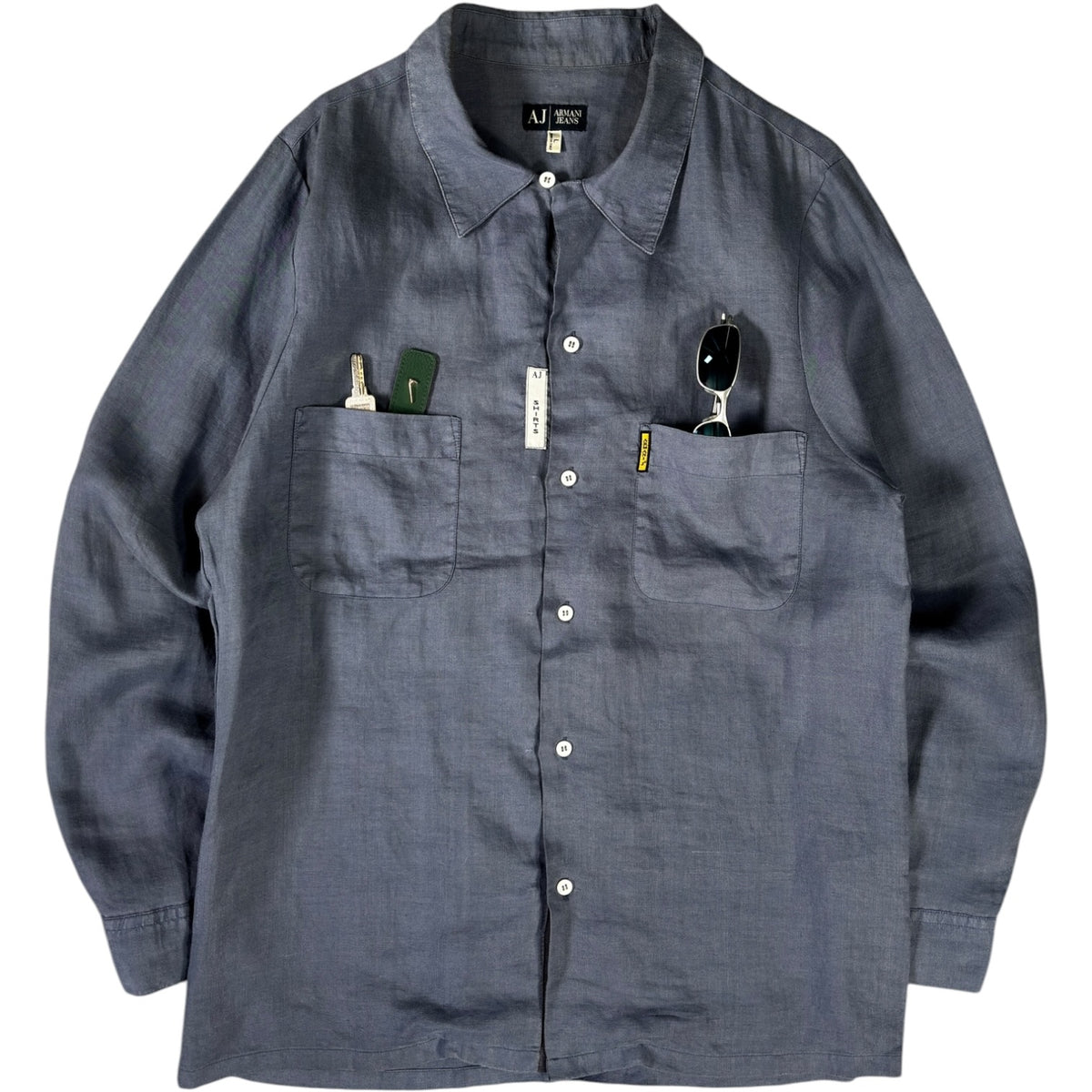 Armani Jeans 00’s Dual Pocket Linen Shirt L