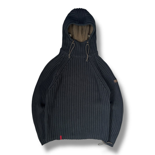 Schott NYC 00’s Dual Zip Knitted Balaclava Hoodie Large