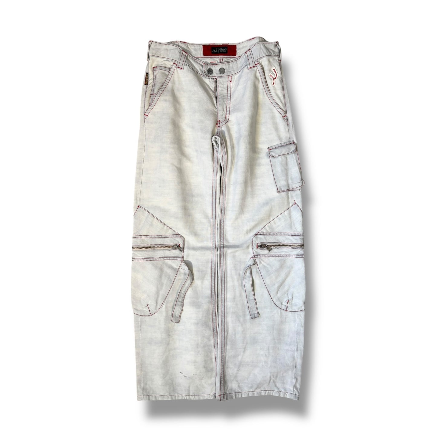 Armani Jeans 00’s Contrast Stitch Cargo Trousers W30