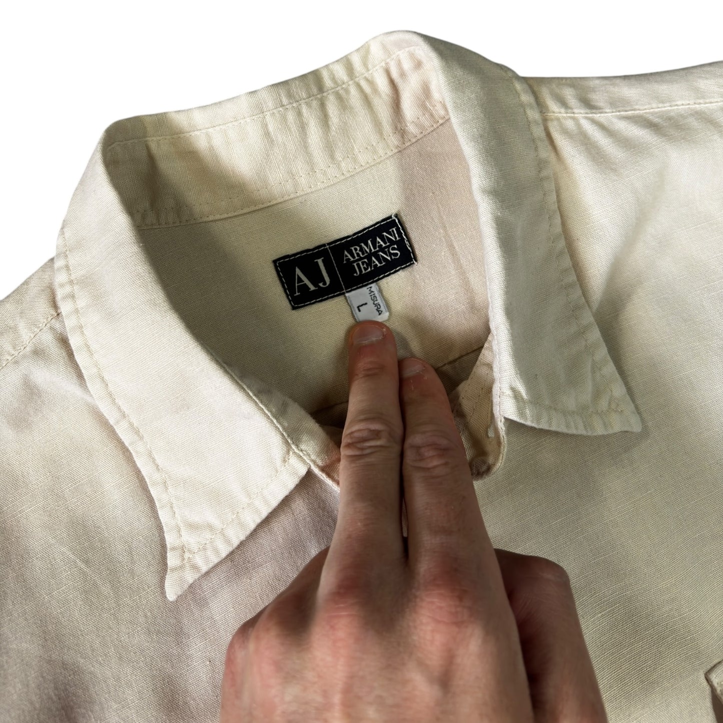 Armani Jeans 00’s Dual Pocket Linen Shirt L