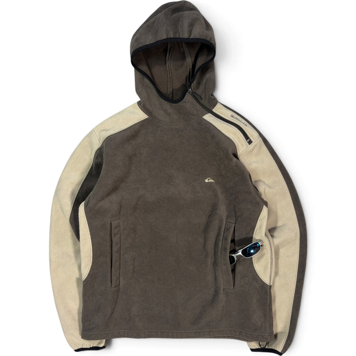 Quiksilver 00’s Hooded Shoulder Zip Fleece M