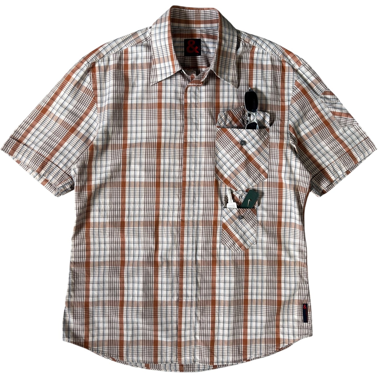 Dolce & Gabbana 00’s Multi Pocket Plaid Shirt M