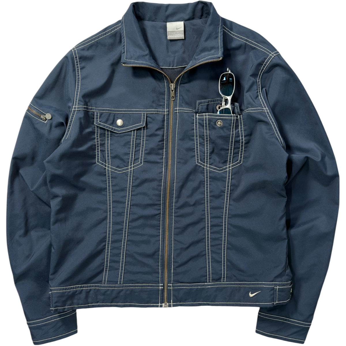 Nike 00’s Contrast Stitch Cropped Jacket S