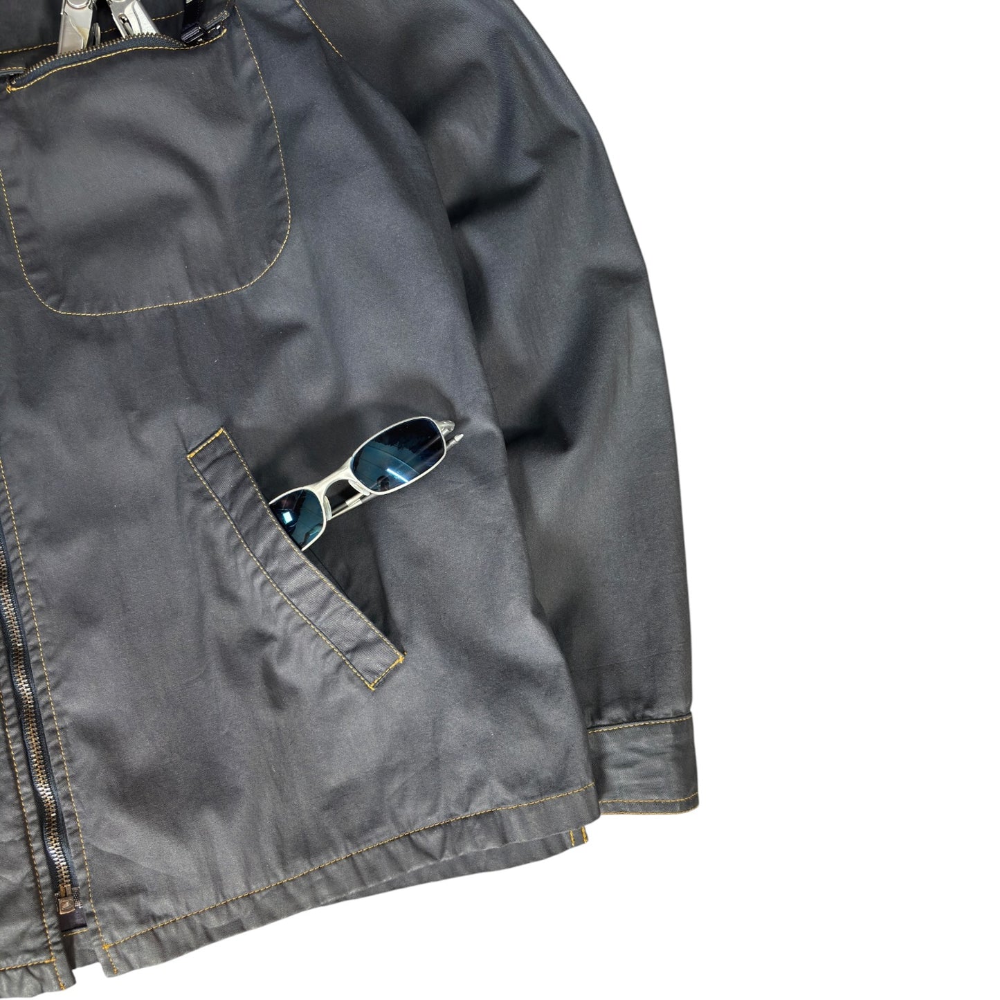 Armani Jeans 00’s Contrast Stitch Cropped Jacket L