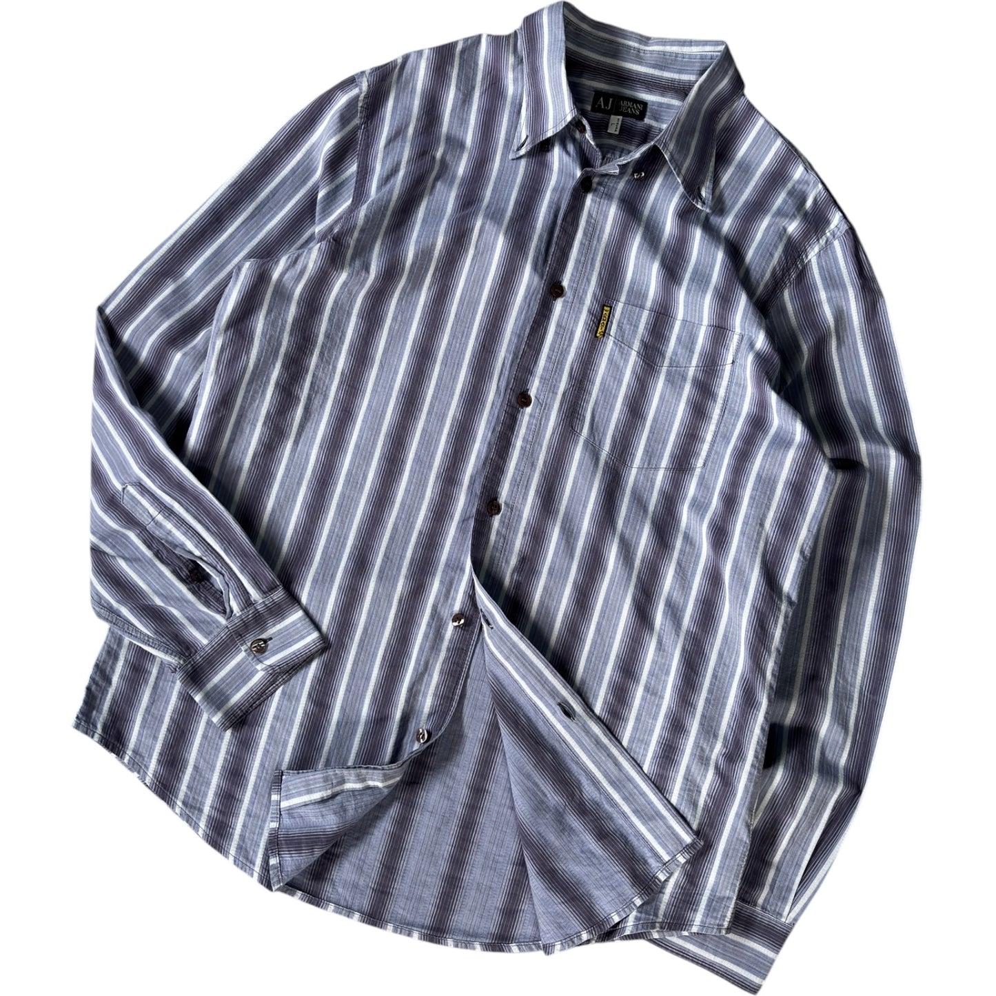 Armani Jeans 00’s Striped Cotton Shirt L