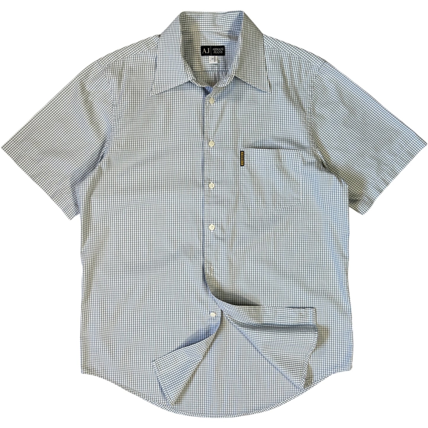Armani Jeans 00’s Checkered Short Sleeve Shirt L