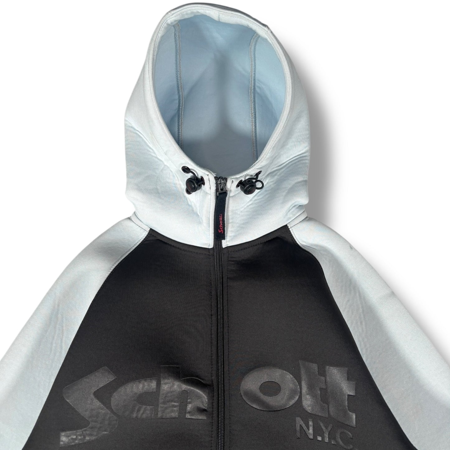 Schott 00’s Neoprene Full Zip Hoodie Small