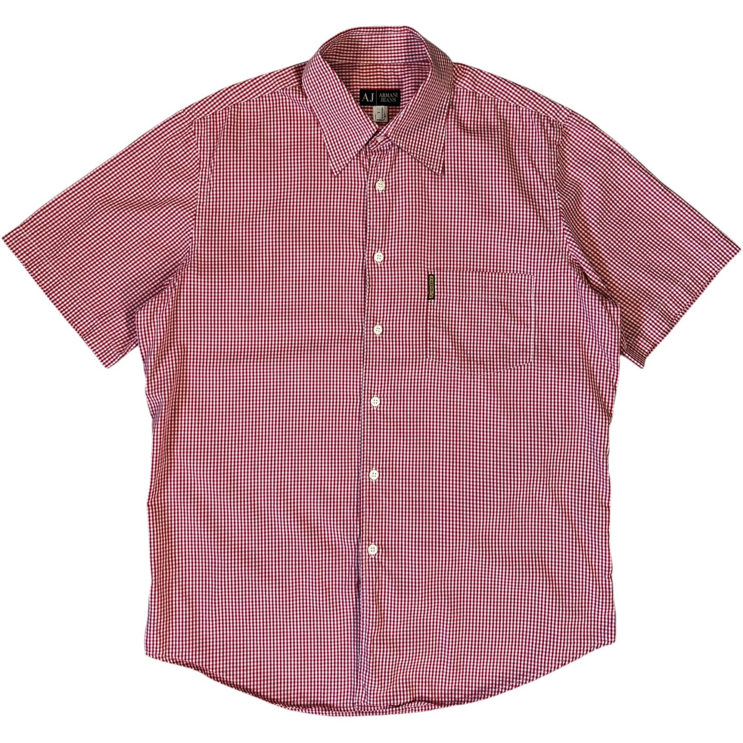 Armani Jeans 00’s Checkered Short Sleeve Shirt L