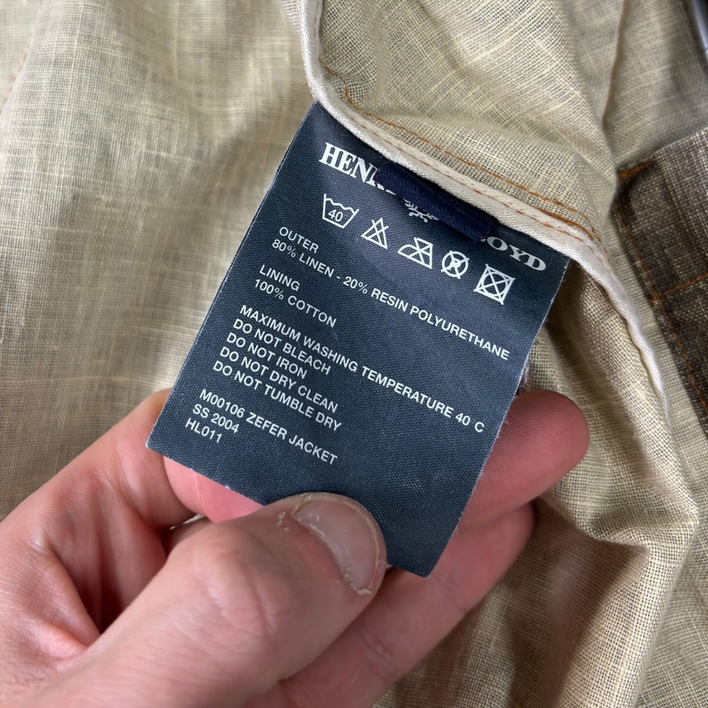 Henri Lloyd 00’s Linen Waxed Jacket XL