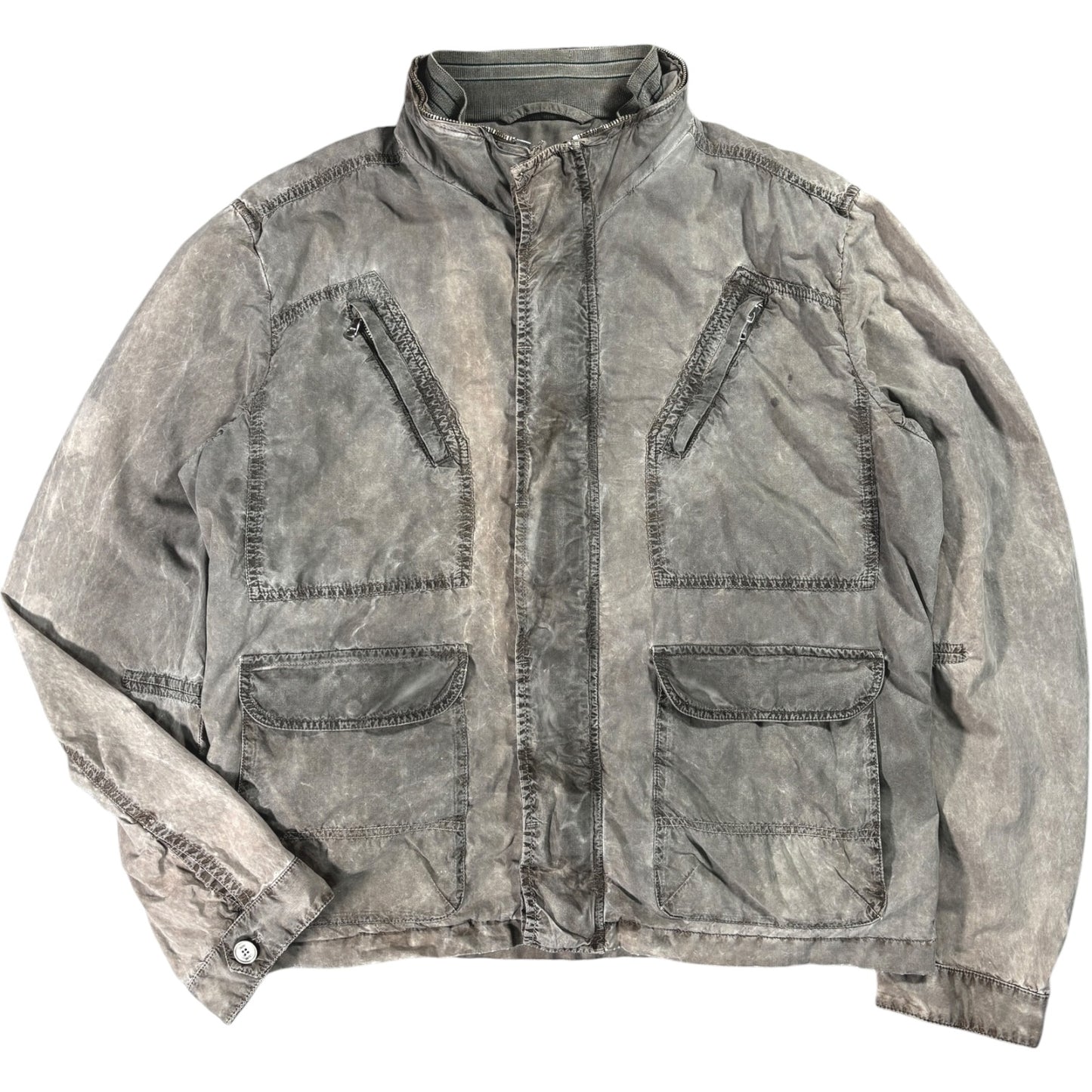Marlboro Classics 00’s Stone Grey Multipocket Jacket XL