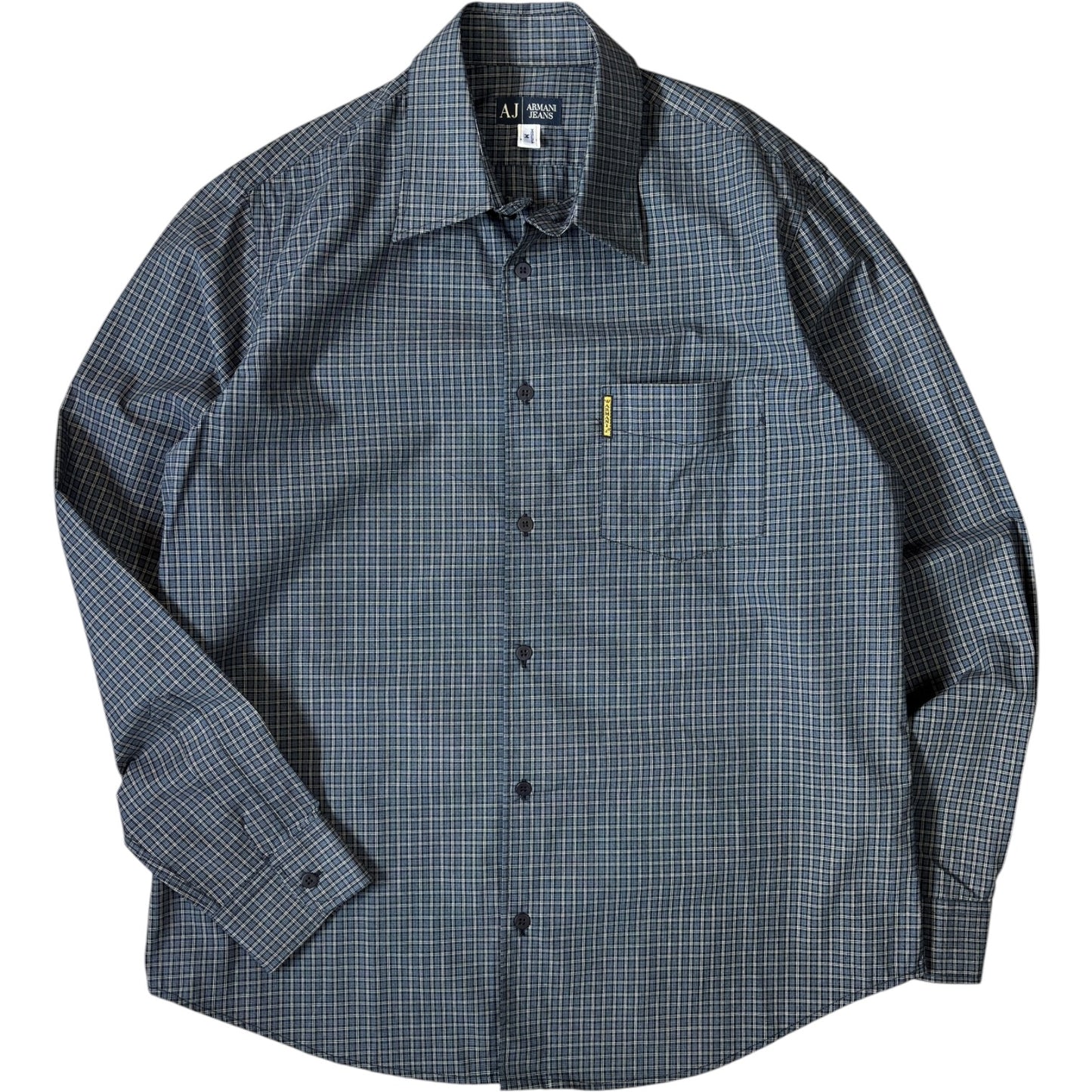 Armani Jeans 00’s Checkered Long Sleeve Shirt M