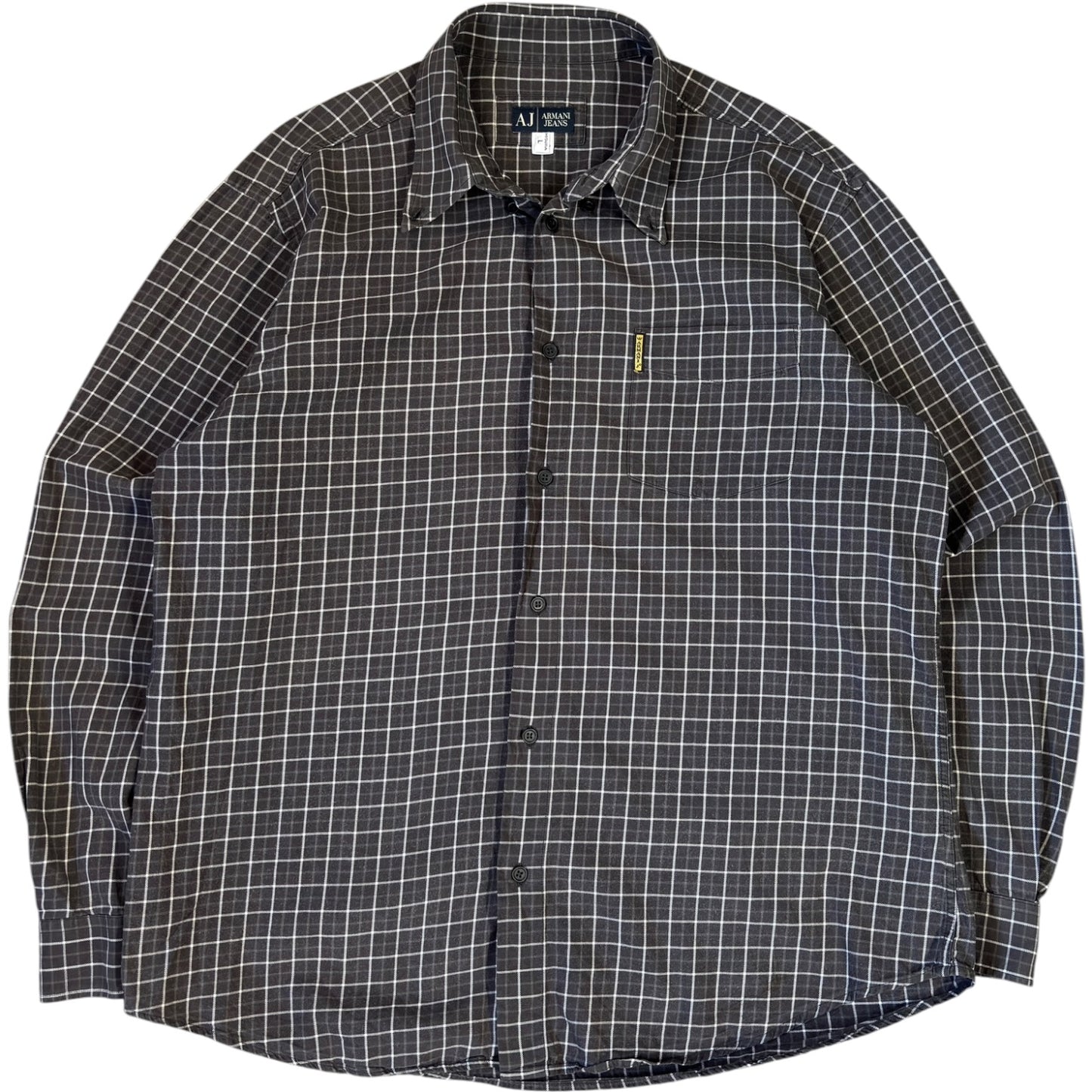 Armani Jeans 00’s Checkered Long Sleeve Shirt L
