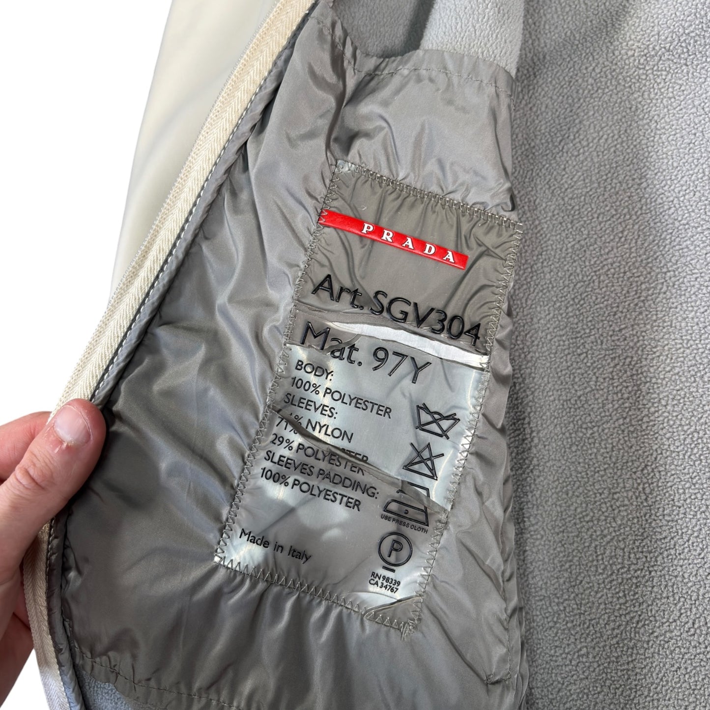 Prada Sport 00’s Two Tone Fleece Jacket L