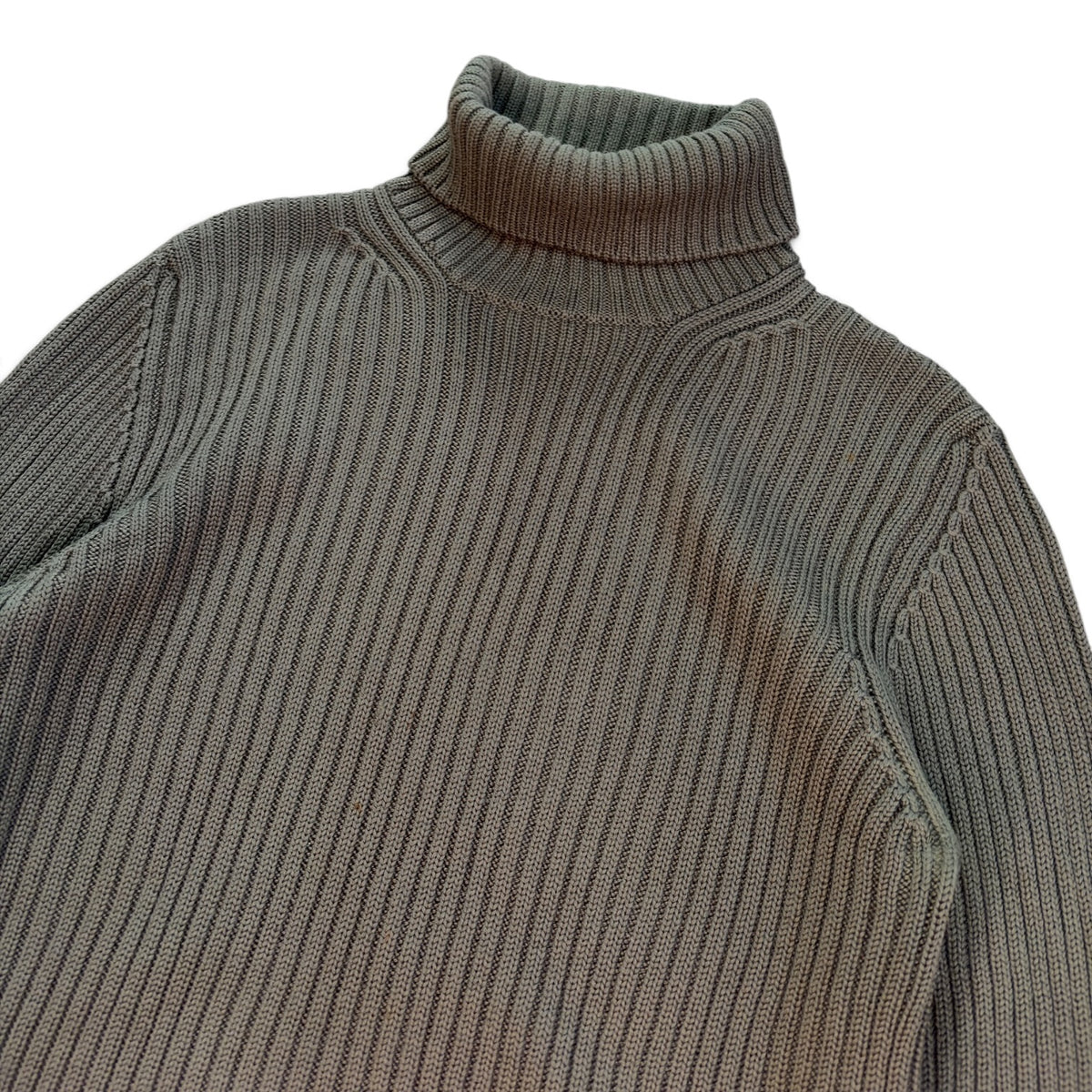 Prada FW1999 Ribbed Heavyweight Turtle Neck Wool Jumper L