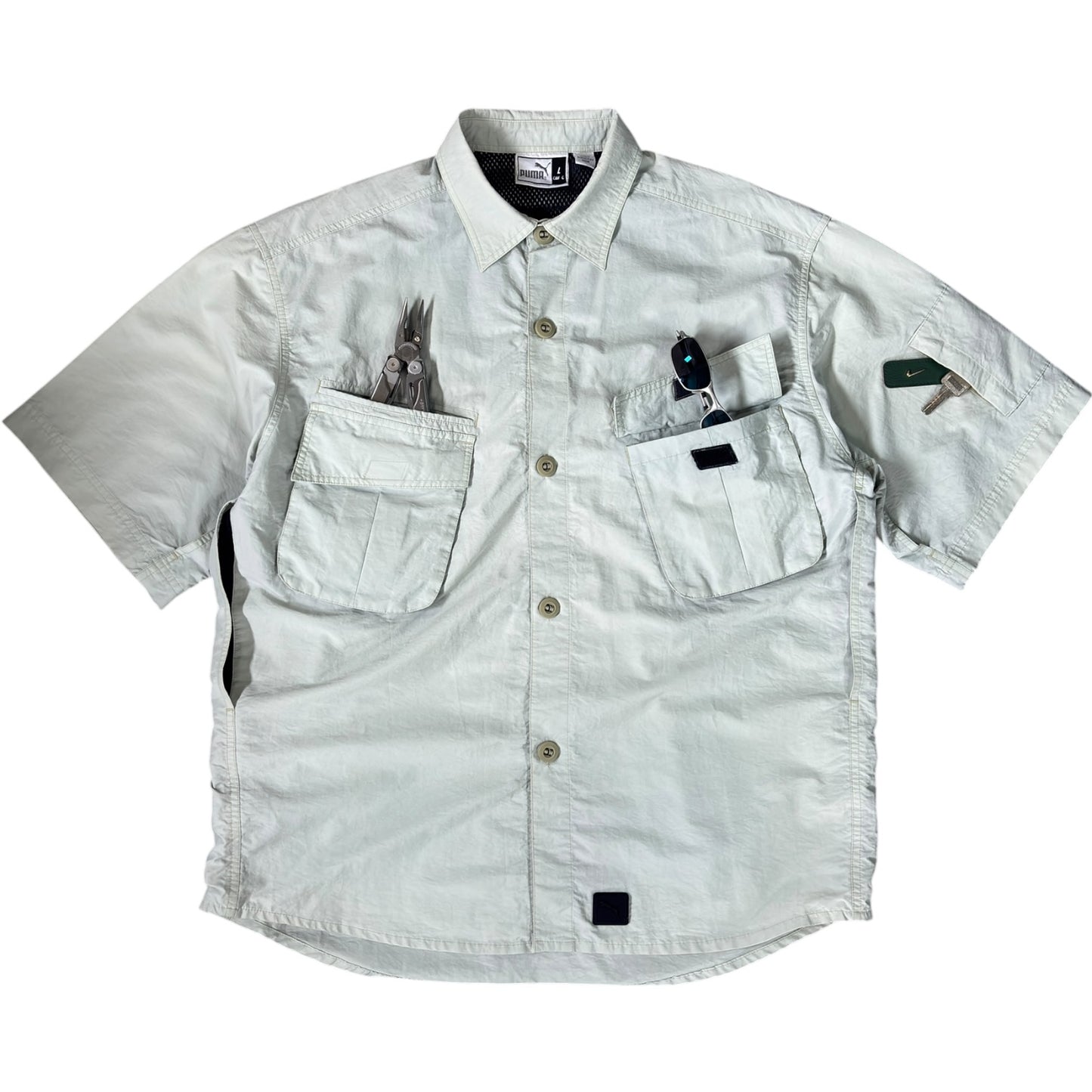 Puma 00’s Dual Pocket Ventilated Short Sleeve Shirt L