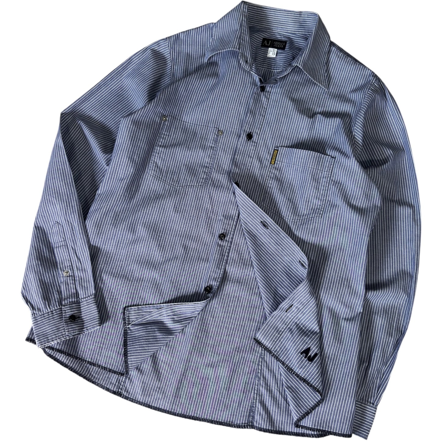 Armani Jeans 00’s Striped Shirt L