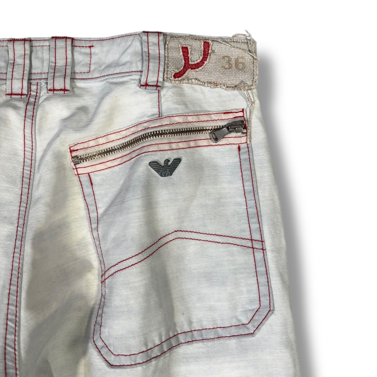 Armani Jeans 00’s Contrast Stitch Cargo Trousers W30