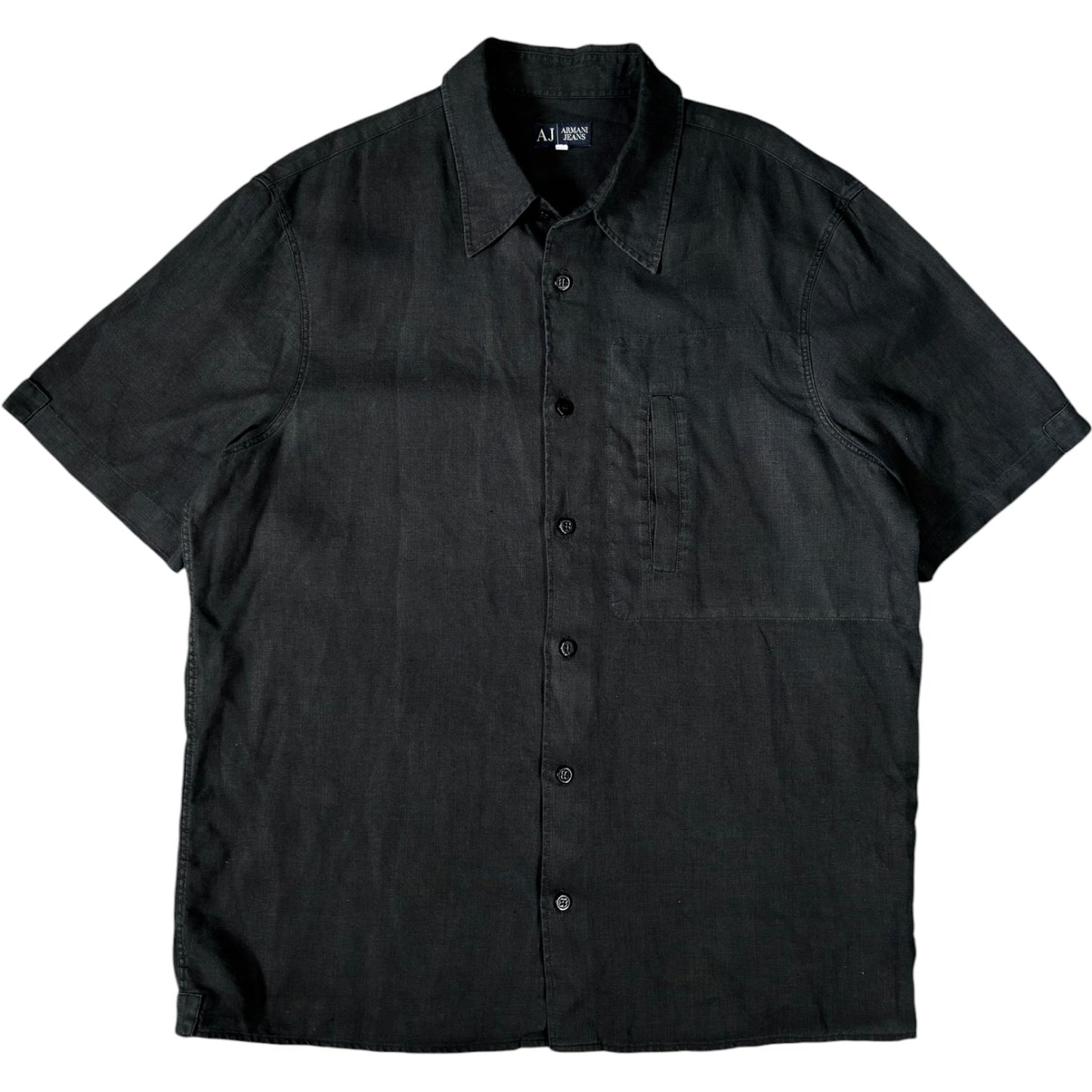 Armani Jeans 00's Linen Short Sleeve Shirt XXL