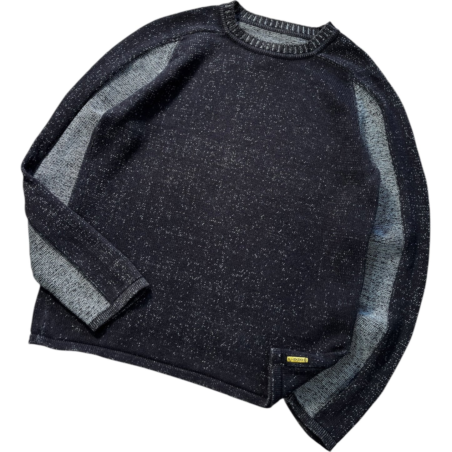 Armani Jeans 00’s Cotton Knit Two Tone Jumper M
