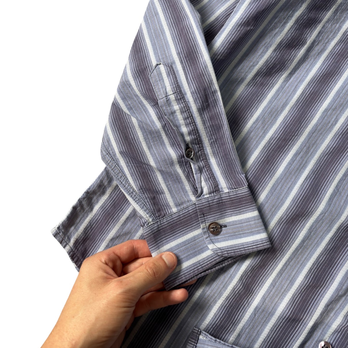 Armani Jeans 00’s Striped Cotton Shirt L