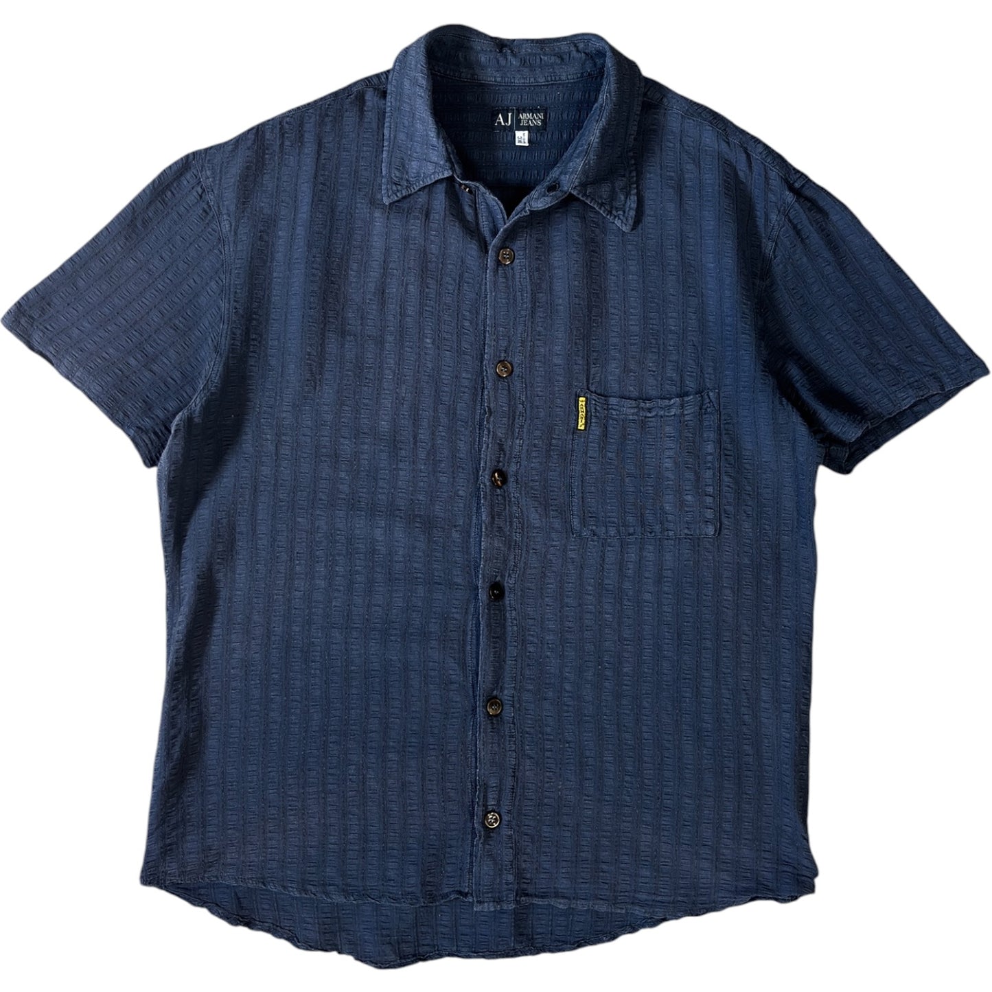 Armani Jeans 00's Linen Short Sleeve Shirt M