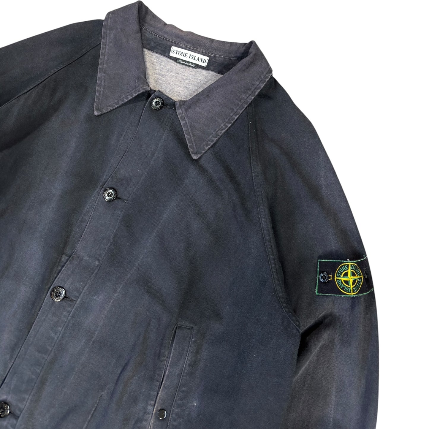 Stone Island 1998 Green Edge Cotton Coach Jacket XXL