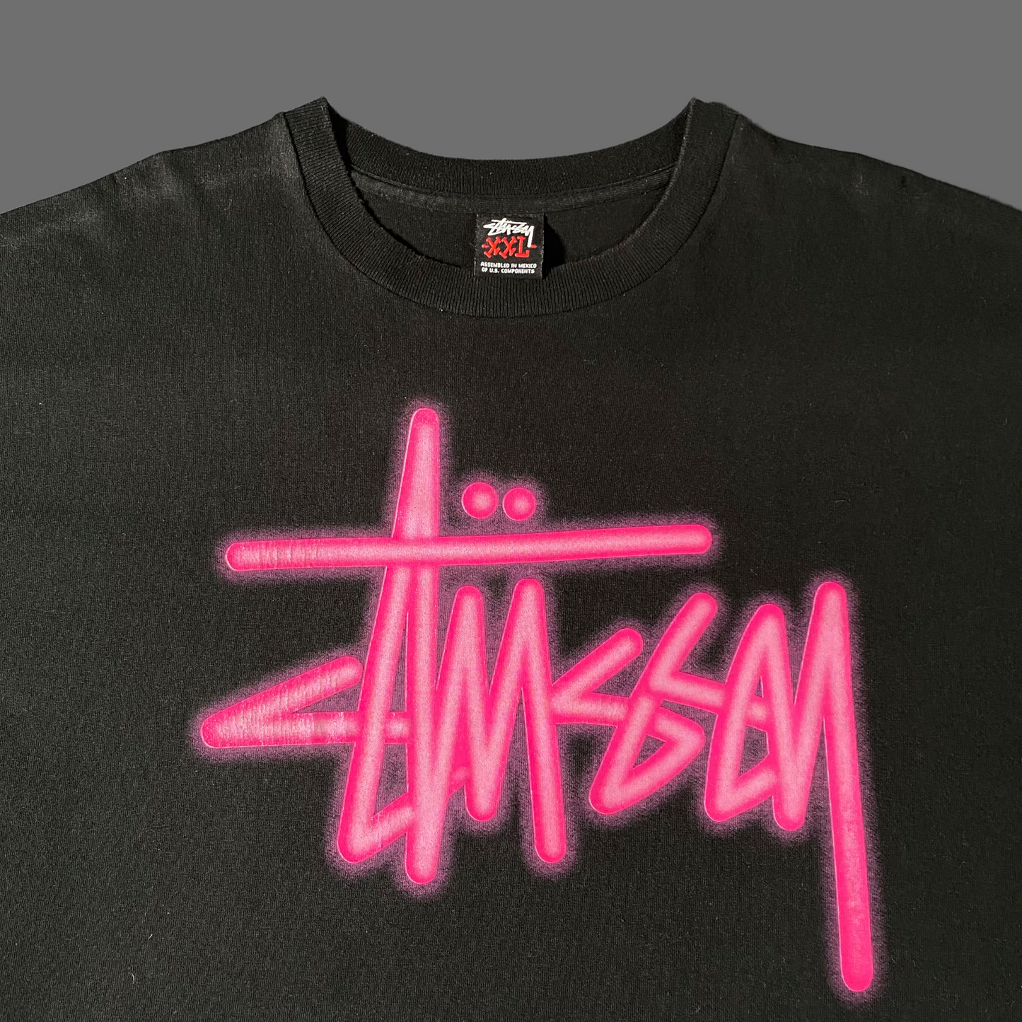 Stüssy 2000’s Neon Light T-Shirt XXL
